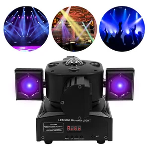 DJ Lights 4 Arm Bee Eye LED Beam Moving Head Laser Light DMX Stage Effects RGBW - Picture 1 of 17