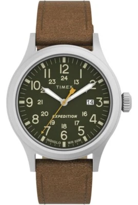 Timex Gents Expedition Scout Watch - Leather & Stainless Steel - TW4B23000 - Image 1 of 4