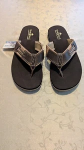 NUEVO CON ETIQUETAS Margaritaville Mujer Marrón/Tostado Cuero Tanga Sandalias, Talla 10M - Imagen 1 de 5