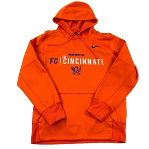 FC Cincinnati Hoodie Men Small Orange Nike Dri Fit Sweatshirt Soccer Club Adult - Picture 1 of 11