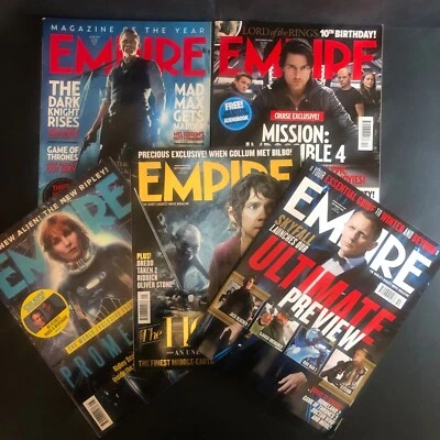 5 x Empire 2011 / 2012 Magazines Movie Reviews SkyFall Hobbit Prometheus Bundle - Image 1 of 4