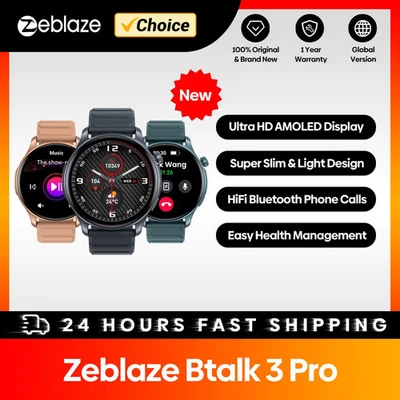 2024 Zeblaze Btalk 3 Pro Smart Watch AMOLED Display Bluetooth Fitness Tracker - Image 1 of 4