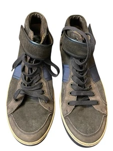 Lanvin Men's White and Navy Trainers Size 8 Pre-Owned - Picture 1 of 14