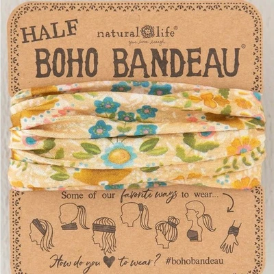 Diadema bandeau medio boho - mandala amarillo - #406 Foto 1 de 3