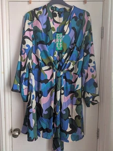 River Island Pucci print Abstract Dress Stunning Size 22 BNWT - Picture 1 of 4