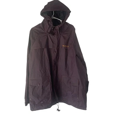 Columbia 复古男式 XXL 码波特兰紫色雨衣户外夹克 — 第 1/4 张图片