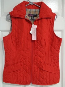 NWT Women's PECK & PECK RED quilted vest jacket, S\ - Picture 1 of 5