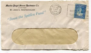 Terranova 1940 cubierta "Boost the Spitfire Fund" cachet - Imagen 1 de 1