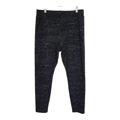 Lou & Grey LOFT Womens Size L Black Speckled Stretch Fabric Pants Slim Fit - Image 1 of 4