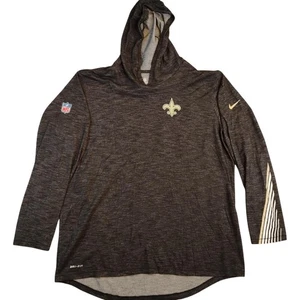 New Orleans Saints Hoodie Mens XL Gray NFL Football Dri-Fit Nike On Field - Picture 1 of 14