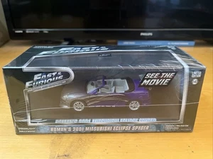 Greenlight 1:43 - Fast & Furious - Roman's 2001 Mitsubishi Eclipse Spyder SEALED - Picture 1 of 1