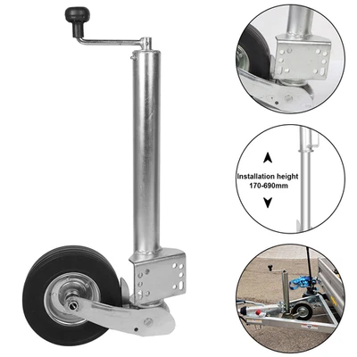 2025 Neu Automatik Stützrad Schwerlast 680kg - PKW Anhänger Trailer Rad 200x60mm - Bild 1 von 4
