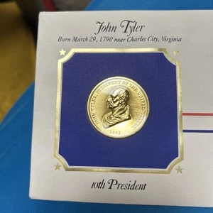 John Tyler 24kt Gold Electroplated Coin - Picture 1 of 2