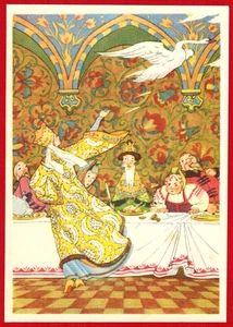 N. Golts 1955 postal rusa a cuento de hadas princesa rana - Imagen 1 de 2