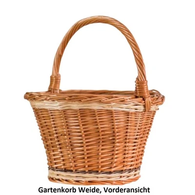 Gartenkorb Weidenkorb Obstkorb Geflochtener Korb Weide Pflanzkorb - Bild 1 von 4