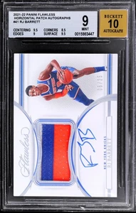 2021 Panini Flawless RJ Barrett Horizontal Patch Auto #41 /25 BGS 9/10 Autograph - Picture 1 of 2