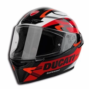 Casco De Moto Integral Original Ducati Logo Peak 2.0 Negro/Rojo 98109100 - Imagen 1 de 5