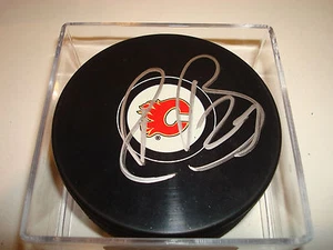 Reto Berra Signed Calgary Flames Hockey Puck Autographed a - Picture 1 of 1