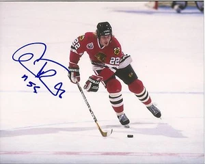 Foto firmada de 8x10 de los Chicago Blackhawks Christian Ruuttu - Imagen 1 de 1