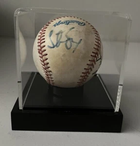 Chicago White Sox Autografi sul baseball ufficiale MLB Steve Sax + Terry Leach - Foto 1 di 3