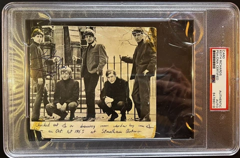 1963 THE ROLLING STONES KEITH RICHARDS SIGNED AUTOGRAPHED PROMO CARD PSA/DNA COA Cover