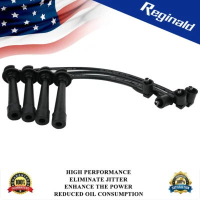 Juego de 4 cables de bujía para Kia Rio 2001-2005 L4 1,5 L 1,6 L de aspiración natural Foto 1 de 4