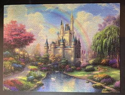 Disney Parks Thomas Kinkade Painters Of Light A New Day At The Cinderella Castle - Image 1 of 4