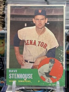 1963 Topps Dave Stenhouse #263 Washington Senators Baseball Card DP 1Z