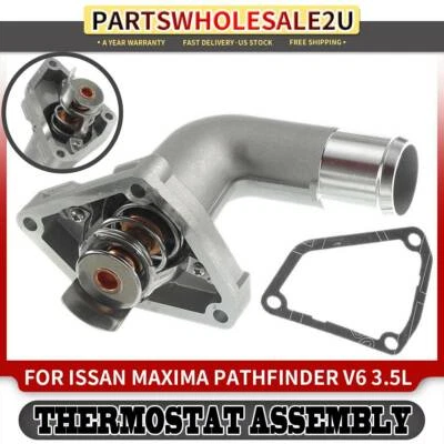 Engine Coolant Thermostat w/ Gasket for Nissan Altima 07-15 Maxima Murano Quest - Image 1 of 4