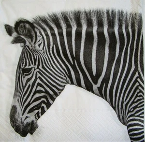 4 servilletas de papel individuales para artesanía decoupage y animal cebra de mesa 83 - Imagen 1 de 2