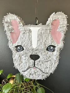 Französische Bulldogge Frenchie | Handgefertigte große 17" Piñata | Geburtstag Party Pinata - Bild 1 von 6
