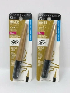 (2) Maybelline New York #570 Solar GoldMasterPrecise InkMetallicLiquidLiner ¡Nuevo! - Imagen 1 de 5