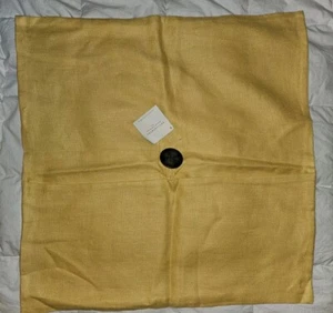 NWT! Pottery Barn Textured Linen Big Button 24" Square Euro Sham - Goldenrod - Picture 1 of 4