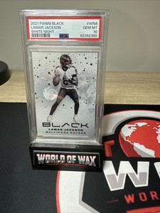 2023 Panini Black Football CASE HIT SSP WHITE NIGHT LAMAR JACKSON SSP PSA 10