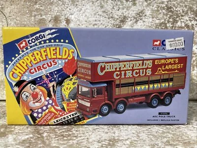 Corgi Classics 97896 CHIPPERFIELDS CIRCUS AEC POLE TRUCK w REPLICA POSTER - Image 1 of 4