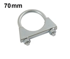 Universal Auspuffschelle Auto KFZ Reparatur Rohr U Bolzen Schelle Schlauchschellen 70mm x2 - Bild 1 von 3