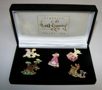 Walt Disney's Classics Commemorative 5 Pin Set W-Black Felt Case   - Image 1 of 4
