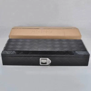 Aluminum Tool Box Black,34.5"*12.75"*6.4",five stripes,single lock,single spring - Picture 1 of 5
