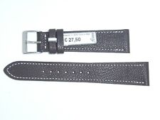 FLUCO Genuine Vintage Leather Watch Band Strap 19 mm Brown Mocha Montana-Ziege