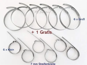 Schellen für Achsmanschetten 12er Set 7 mm (6x groß, 6x klein)+1 GRATIS–Rostfrei - Bild 1 von 7