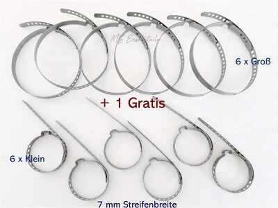 Schellen für Achsmanschetten 12er Set 7 mm (6x groß, 6x klein)+1 GRATIS–Rostfrei - Bild 1 von 4