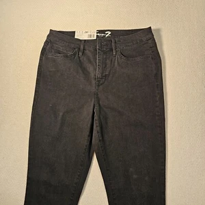 Seven7 Damen 5 Taschen weich Stretch hoch geschnitten Skinny Jeans schwarz Größe 8 - Bild 1 von 11