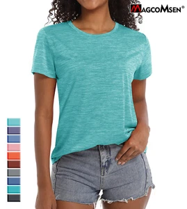 Women's Workout Shirts Short Sleeve Lightweight Tops Yoga Sport Quick Dry Shirts - Picture 1 of 98