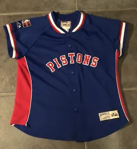 Detroit Pistons Hardwood Classic Kinder Warm Up Full Snaps von Majestic Gr. M - Bild 1 von 5