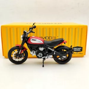 TSM Ducati Scrambler Icon 803CC 2015 Rosso TSMMC004 Red Motorcycle Diecast 1/12 - Picture 1 of 12