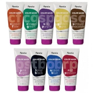 2 x Fanola Color Mask/Colouring Mask - PINK, PURPLE, GREEN, BLUE, BROWN & MORE - Picture 1 of 20