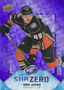 19/20 ICE..MAX JONES..PURPLE SUB ZERO../ 999...ROOKIE...# SZ-37...DUCKS - Picture 1 of 1
