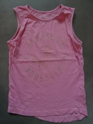 T-shirt débardeur sans manches rose imprimé licorne PRIMARK Taille 5-6 ans - Photo 1/3