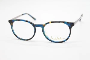 NEW NICOLE MILLER ELIZA C02 BLUE TORTOISE GREY AUTHENTIC EYEGLASSES 50-18 - Picture 1 of 4
