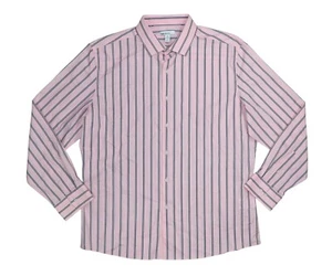 Bar III Stripe Slim Fit Long Sleeve Organic Cotton Button Down Shirt XL NWT Pink - Picture 1 of 2